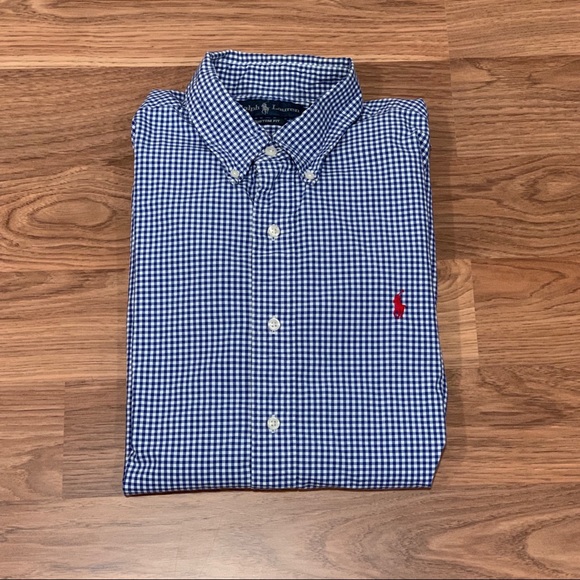 Ralph Lauren Other - Ralph Lauren Blue Checkerd Casual Dress Shirt Sz L